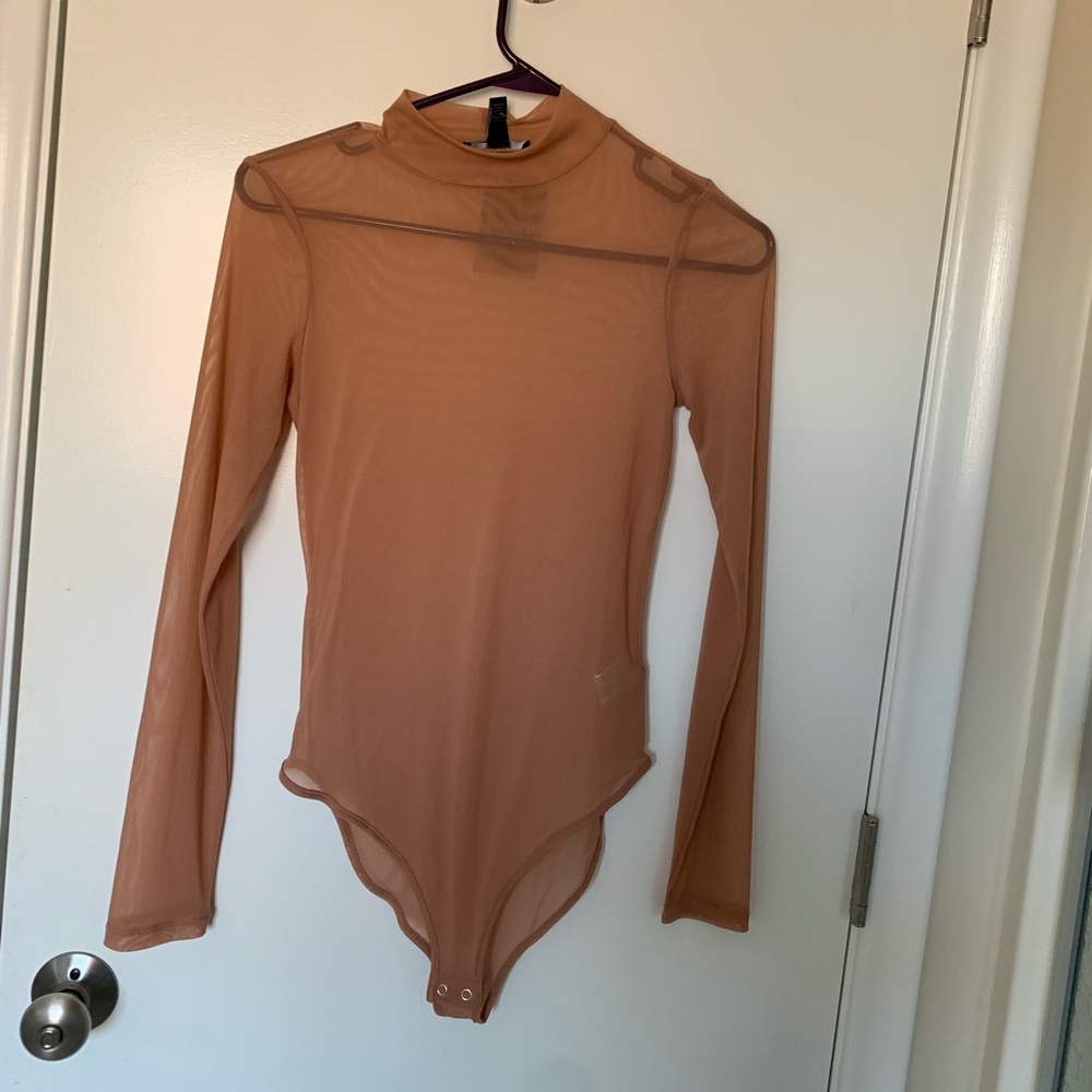 Coral mesh body suit
